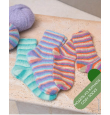 Описание 08 • Cosy Socks • Носки • Meilenweit 100 Cosy Socks Soft Stripes, Meilenweit 100 Cosy Socks Multi Stripes