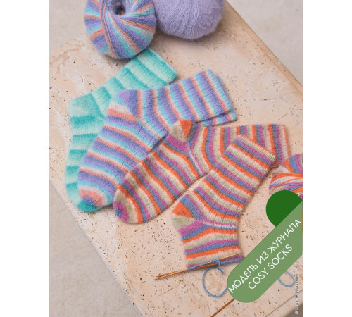 Описание 08 • Cosy Socks • Носки • Meilenweit 100 Cosy Socks Soft Stripes, Meilenweit 100 Cosy Socks Multi Stripes