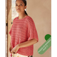 Описание 07 • Filati 71 • Майка Топ • Natural Superkid Tweed, Filo Paillettes