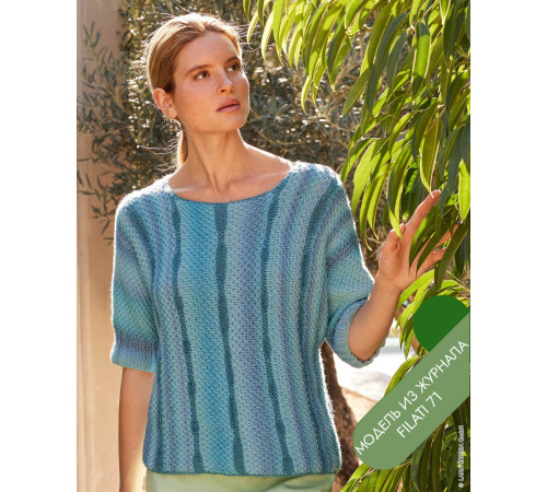 Описание 39 • Filati 71 • Джемпер • Corallo, Filo Lurex, Landlust Kidmohair