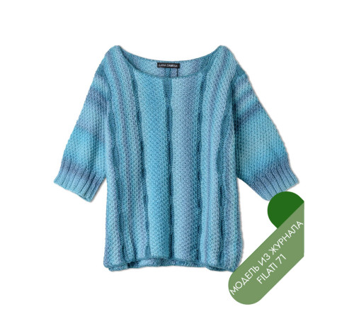 Описание 39 • Filati 71 • Джемпер • Corallo, Filo Lurex, Landlust Kidmohair