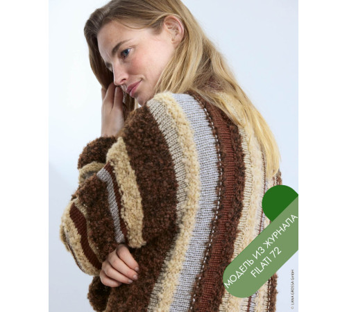 Описание 11 • Filati 72 • Кардиган • Baco Bamboo, Orsetto, Orsetto Mouliné