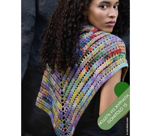 Описание 27 • Gomitolo 15 • Платок Шаль • Cotonella Multi