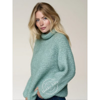 Описание HI-0002 • Джемпер крючком с круглой кокеткой • Gazzal Alpaca Air