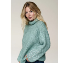 Описание HI-0002 • Джемпер крючком с круглой кокеткой • Gazzal Alpaca Air