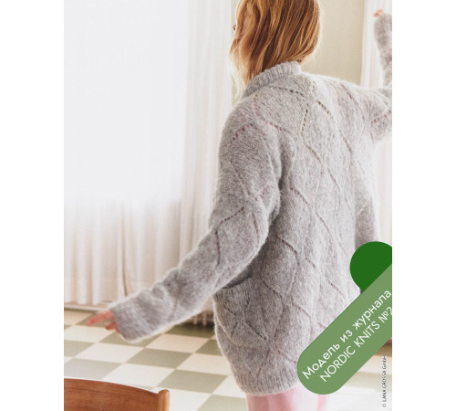Описание 01 • Nordic Knits № 02 • Кардиган • Natural Alpaca Lungo