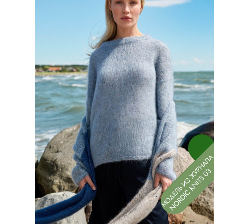 Описание 09 • Nordic Knits № 03 • Шарф • Natural Superkid Tweed