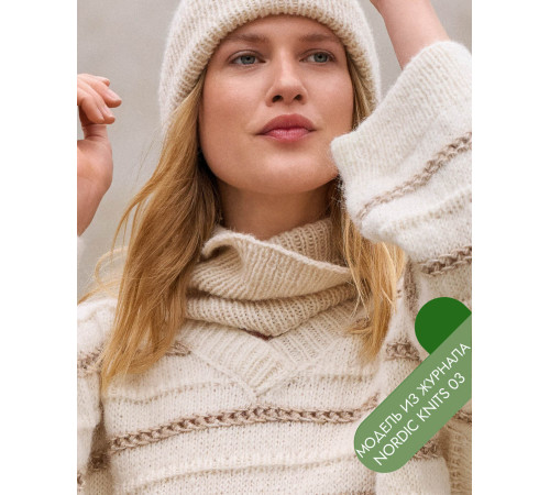 Описание 16 • Nordic Knits № 03 • Шарф • Natural Alpaca Pelo