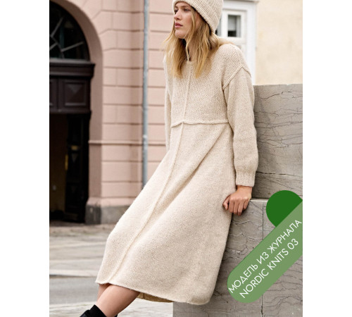 Описание 17 • Nordic Knits № 03 • Платье • Natural Alpaca Pelo