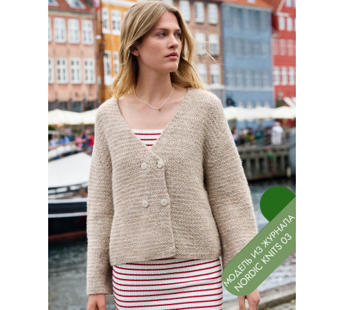 Описание 18 • Nordic Knits № 03 • Кардиган • Natural Alpaca Pelo