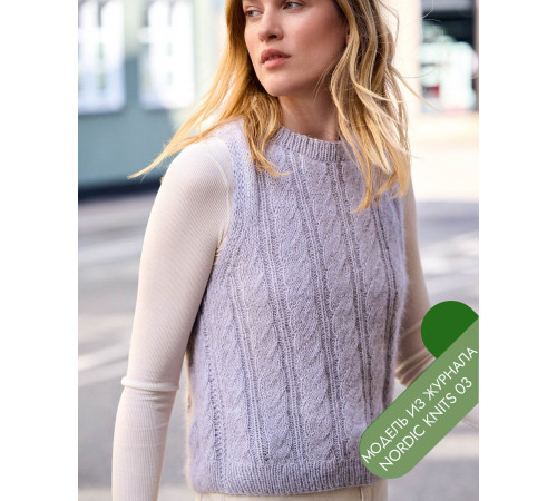 Описание 24 • Nordic Knits № 03 • Жилет • Ecopuno, Silkhair