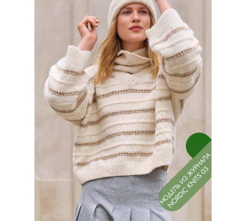 Описание 25 • Nordic Knits № 03 • Пуловер • Natural Alpaca Pelo