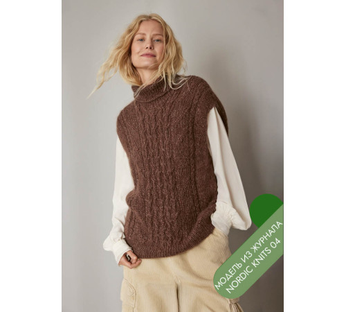Описание 04 • Nordic Knits № 04 • Жилет • Ecopuno, Natural Superkid Tweed