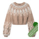 Описание 05 • Nordic Knits № 04 • Джемпер • Natural Lama Chunky, Orsetto, Glamour