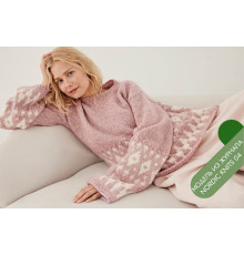Описание 07 • Nordic Knits № 04 • Джемпер • Natural Alpaca Pelo, Silkhair, Nebbia