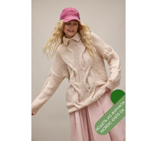Описание 09 • Nordic Knits № 04 • Джемпер • Ecopuno, Natural Superkid Tweed