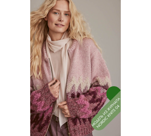 Описание 11 • Nordic Knits № 04 • Кардиган • Natural Alpaca Pelo, Silkhair, Orsetto