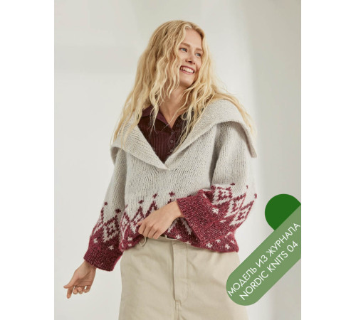 Описание 14 • Nordic Knits № 04 • Пуловер • Natural Alpaca Pelo, Glamour