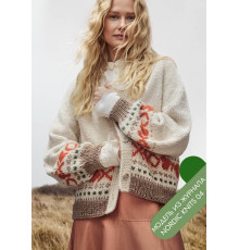 Описание 17 • Nordic Knits № 04 • Кардиган • Natural Lama Chunky, Mohair di Gio