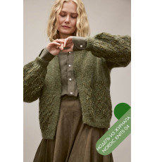 Описание 24 • Nordic Knits № 04 • Кардиган • Natural Lama Fine, Silkhair, Glamour