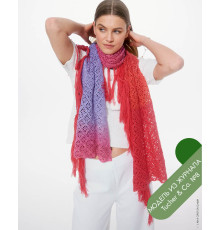 Описание 12 • Tucher № 08 • Платок Шаль • Merino Lace Aquarell, Cool Wool Lace