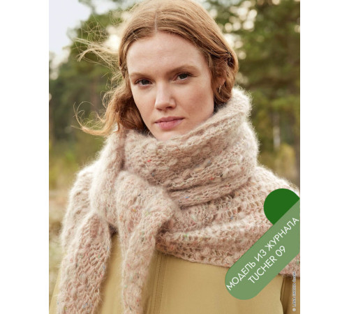 Описание 2 • Tucher № 09 • Платок Шаль • Natural Superkid Tweed