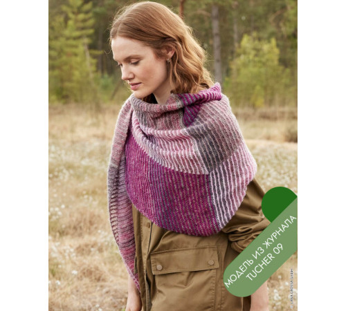 Описание 12 • Tucher № 09 • Платок Шаль • Silkhair Print, Cashmere 16 Fine