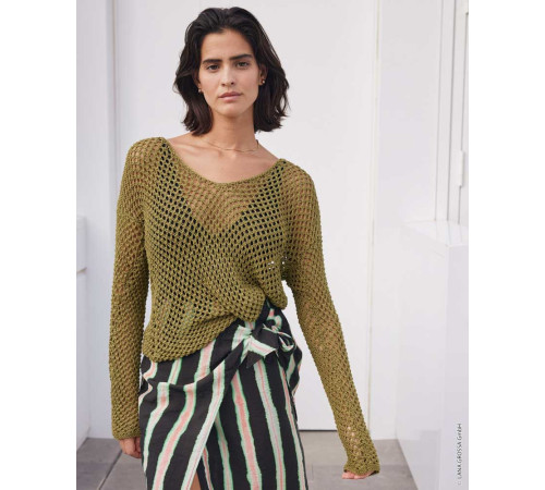 0127 • Описание Пуловер • Solo Lino