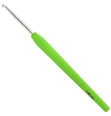 Крючок Lana Grossa Алюминий с пластиковой мягкой цветной ручкой 15 см • 3.5