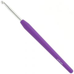 Крючок Lana Grossa Алюминий с пластиковой мягкой цветной ручкой 15 см • 4.0