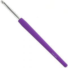 Крючок Lana Grossa Алюминий с пластиковой мягкой цветной ручкой 15 см • 4.5