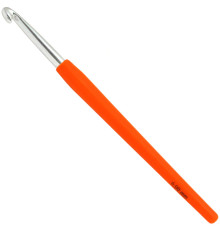 Крючок Lana Grossa Алюминий с пластиковой мягкой цветной ручкой 15 см • 6.0