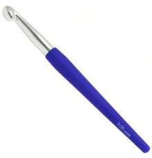 Крючок Lana Grossa Алюминий с пластиковой мягкой цветной ручкой 15 см • 9.0