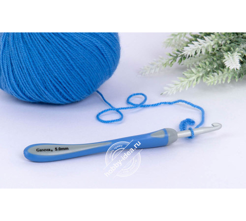 Крючок для вязания Gamma RHT с прорезиненной ручкой алюминий 14,5 см • 5.0