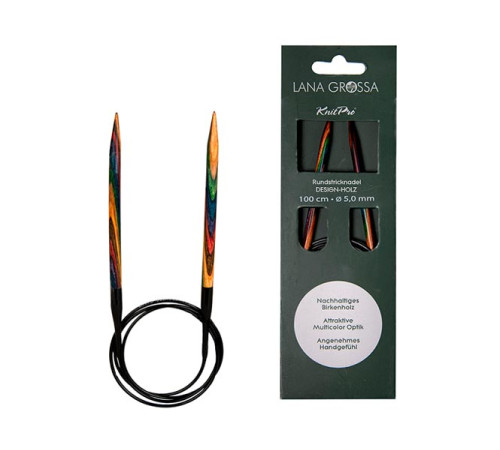 Круговые спицы Lana Grossa Дерево Разноцветное 80 см • 4.5