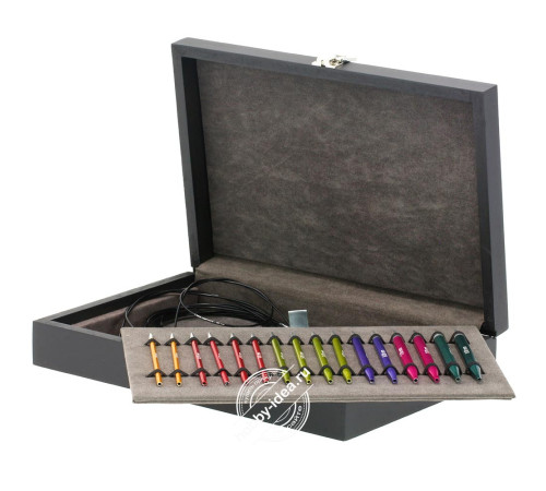 Lana Grossa Набор разъемных спиц Алюминий Радуга Rainbow