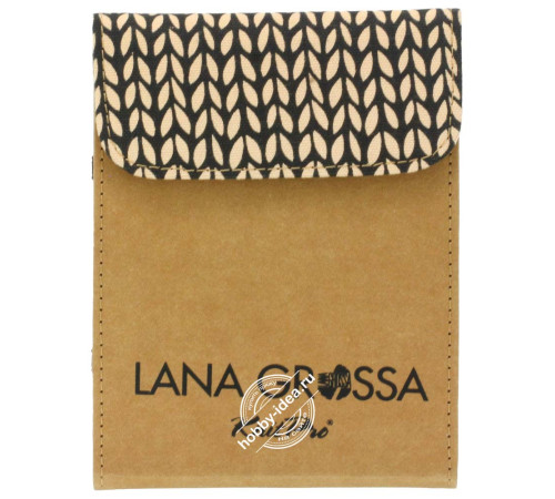 Lana Grossa Набор чулочных спиц малый, 15 см, Алюминий, Rainbow, Кожзам, Бежевый