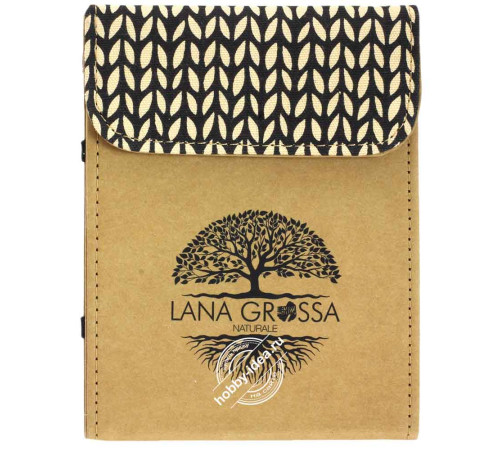 Lana Grossa Набор чулочных спиц малый, 15 см, Дерево, Naturale, Кожзам, Бежевый