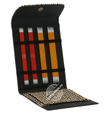 Lana Grossa Набор чулочных спиц малый, 15 см, Алюминий, Rainbow, Кожзам, Чёрный