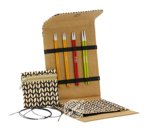 Lana Grossa Набор разъемных спиц малый, Алюминий, Rainbow, Кожзам, Бежевый