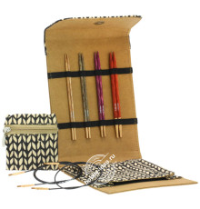 Lana Grossa Набор разъемных спиц малый, Дерево, Signal, Кожзам, Бежевый