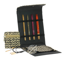 Lana Grossa Набор разъемных спиц малый, Дерево, Signal, Кожзам, Чёрный