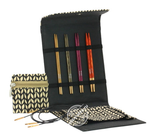 Lana Grossa Набор разъемных спиц малый, Дерево, Signal, Кожзам, Чёрный