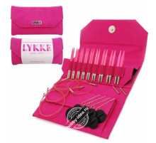 Lykke Набор разъемных спиц, 7 см, Дерево, Blush Fuchsia