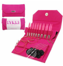 Lykke Набор разъемных спиц, 7 см, Дерево, Blush Fuchsia