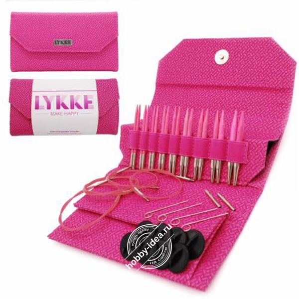Lykke Набор разъемных спиц, 7 см, Дерево, Blush Magenta из категории Наборы спиц Lykke