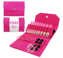 Lykke Набор разъемных спиц, 11.5 см, Дерево, Blush Fuchsia