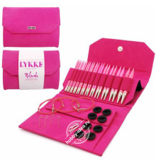 Lykke Набор разъемных спиц, 11.5 см, Дерево, Blush Fuchsia