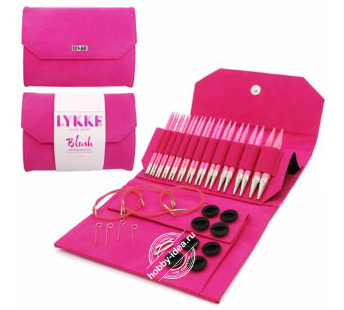 Lykke Набор разъемных спиц, 11.5 см, Дерево, Blush Fuchsia