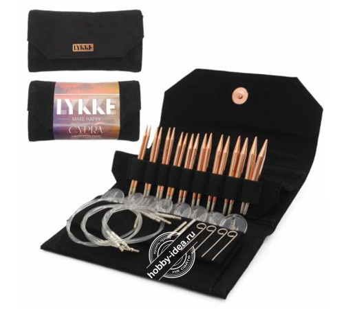 Lykke Набор разъемных спиц, 7 см, Медь, Cypra Black